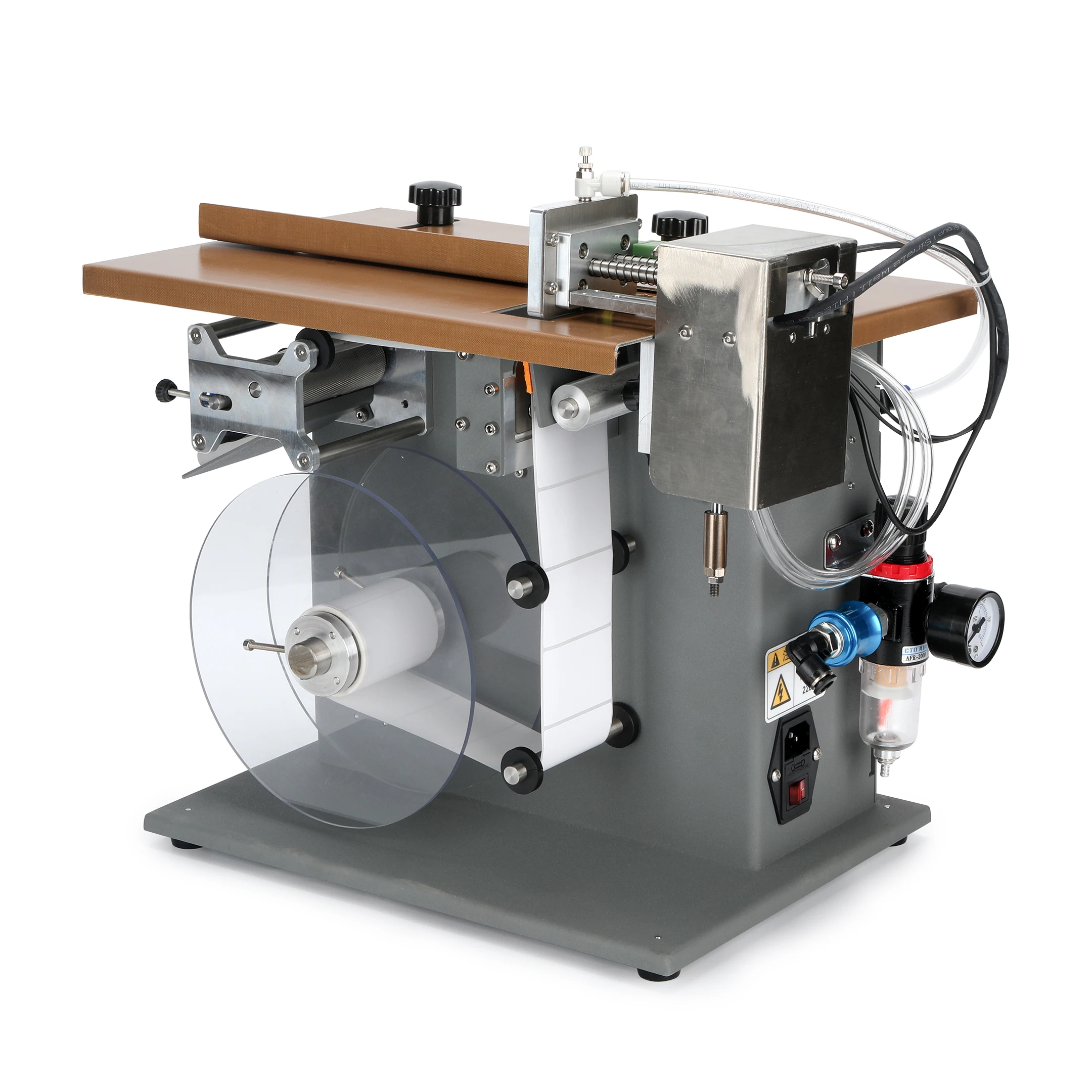 Pneumatic Semi Auto Flat Surface Labeling Machine Small Labeling Machine for Small Boxes Cap Labeling Equipment