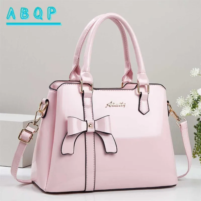 

Новая женская сумка через плечо с бантом, женская сумка-кроссбоди, роскошная блестящая кожаная модная женская сумка высокого качества