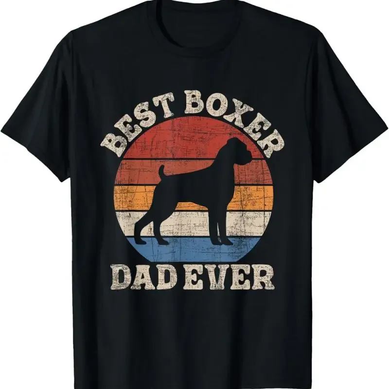 Best Boxer Dad Ever Retro Vintage Animal Whisperer Puppy T Shirt