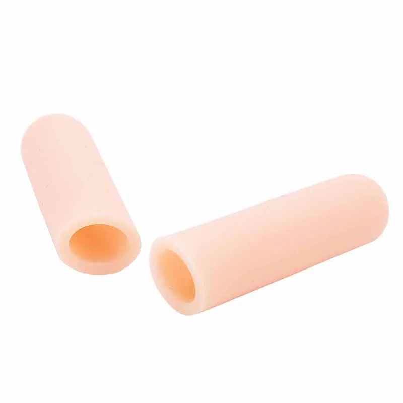 1Pair Soft Silicone Toe Tube Finger Protector Sleeve, Relief for Cracked Skin Corn Blisters Callus Foot Care Tool