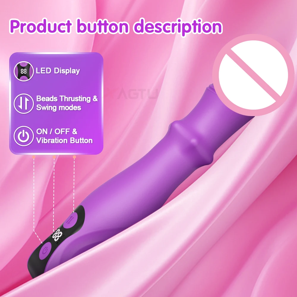 Rabbit Vibrator Mit Teleskop-stoßfunktion Für Damen_voghion.com