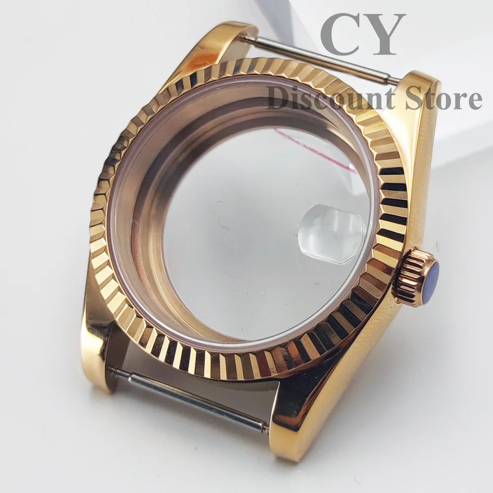 NH35 Rose Gold Watch Case 36mm39mm Stainless Steel Sapphire Glass for NH35 NH36 ETA2824 2836 PT5000  Miyota82 DG3804 Movement