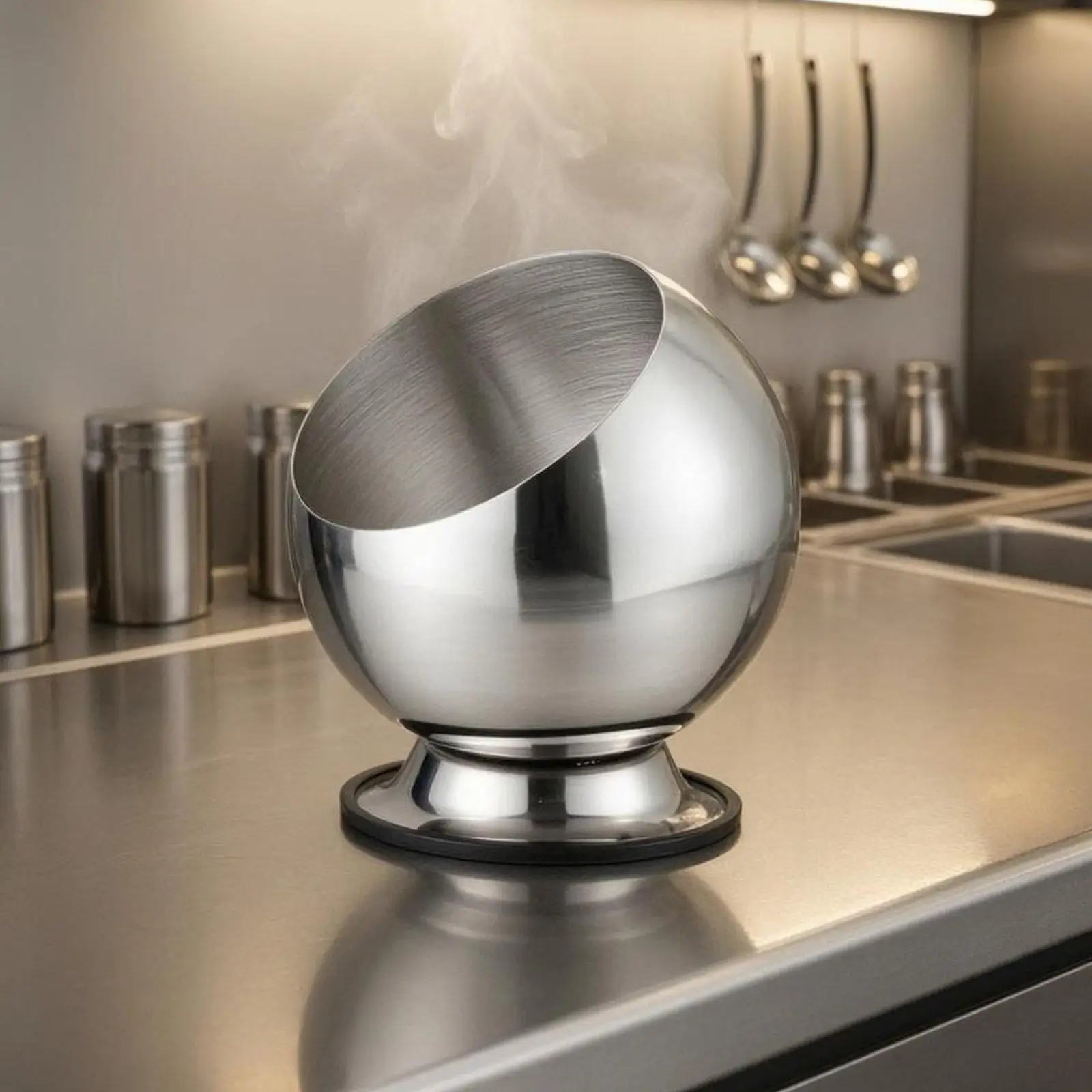 Stainless Steel Sauce Bowl Seasoning Dish Slanted Appetizer Plate Tableware for Condiments and Snacks