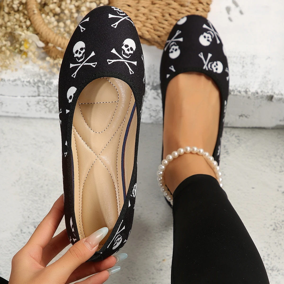 

Тканые туфли на плоской подошве, весна-лето 2023, новые вязаные кроссовки, женские вязаные лоферы на плоской подошве с неглубоким носком, женская обувь Zapatos De Mujer