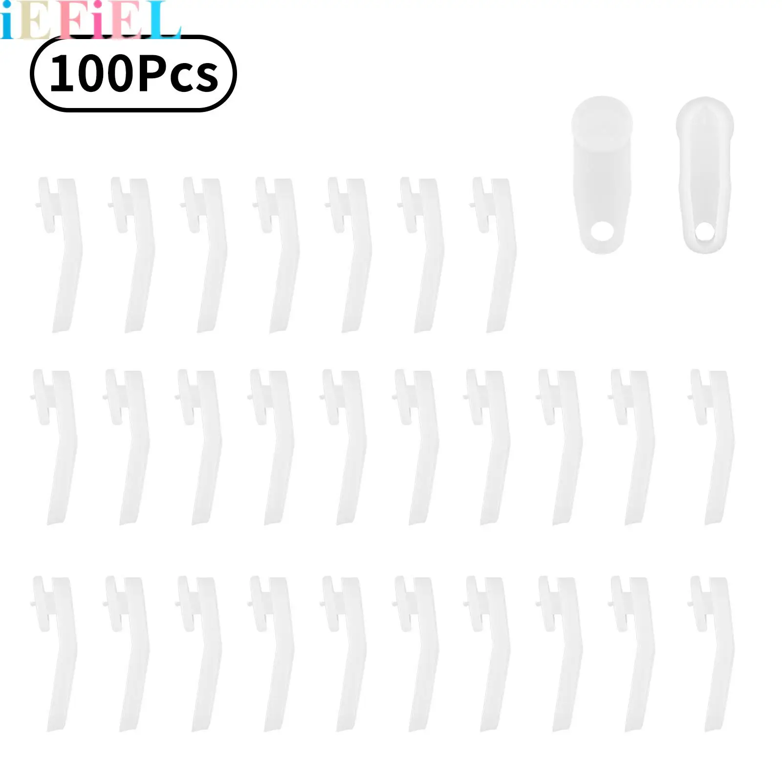 

100 Traverse Rod Slides Replacement Plastic Snap-in Traversing Slides Curtain Rod Carrier Slides for Window Door Shower Drapery