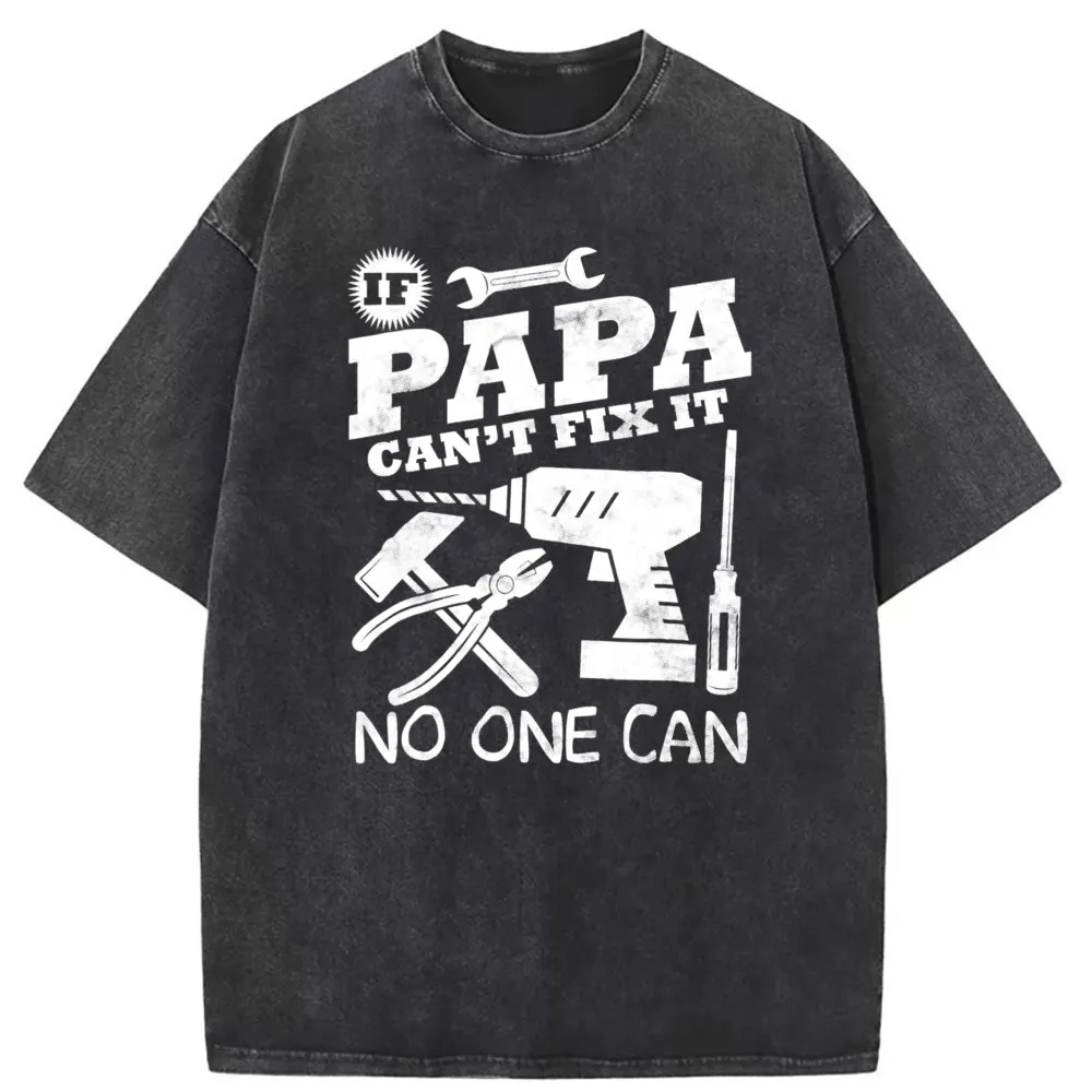 If Papa Cant Fix It No One Can Tshirt Dad Leisure Long Sleeve Classic Tee Tops 2023 Discount Men's Sweatshirts Sportswears Retro