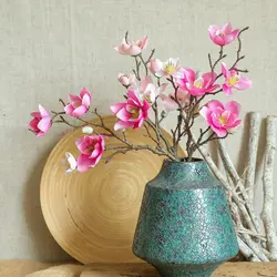 Artificial Flower Simulated Multi-head Magnolia INS Fake Flower Home Decoration Yulan Magnolia Floriculture Lifelike Flowers