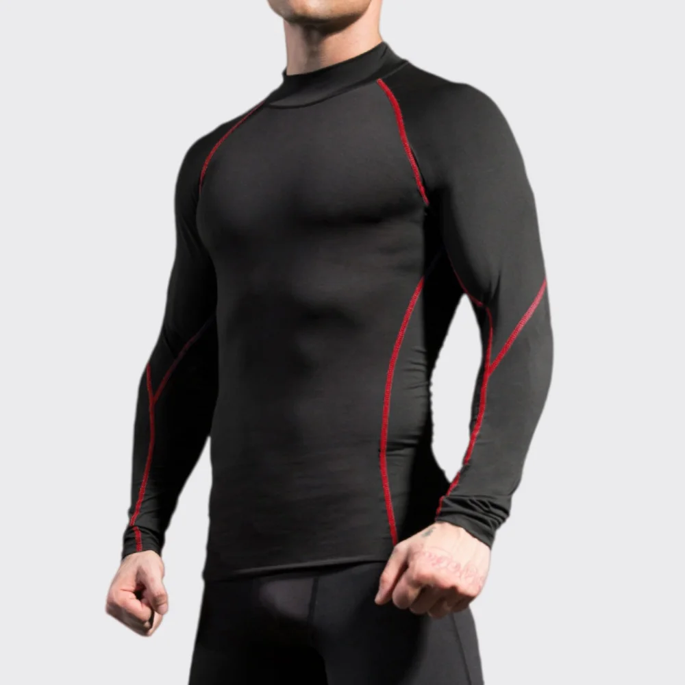 Men's Running T Shirt Long Sleeve Men Compression Fitness Tops Gym Workout Tights  T-shirt Elastic Outdoor Recreation Sportswear