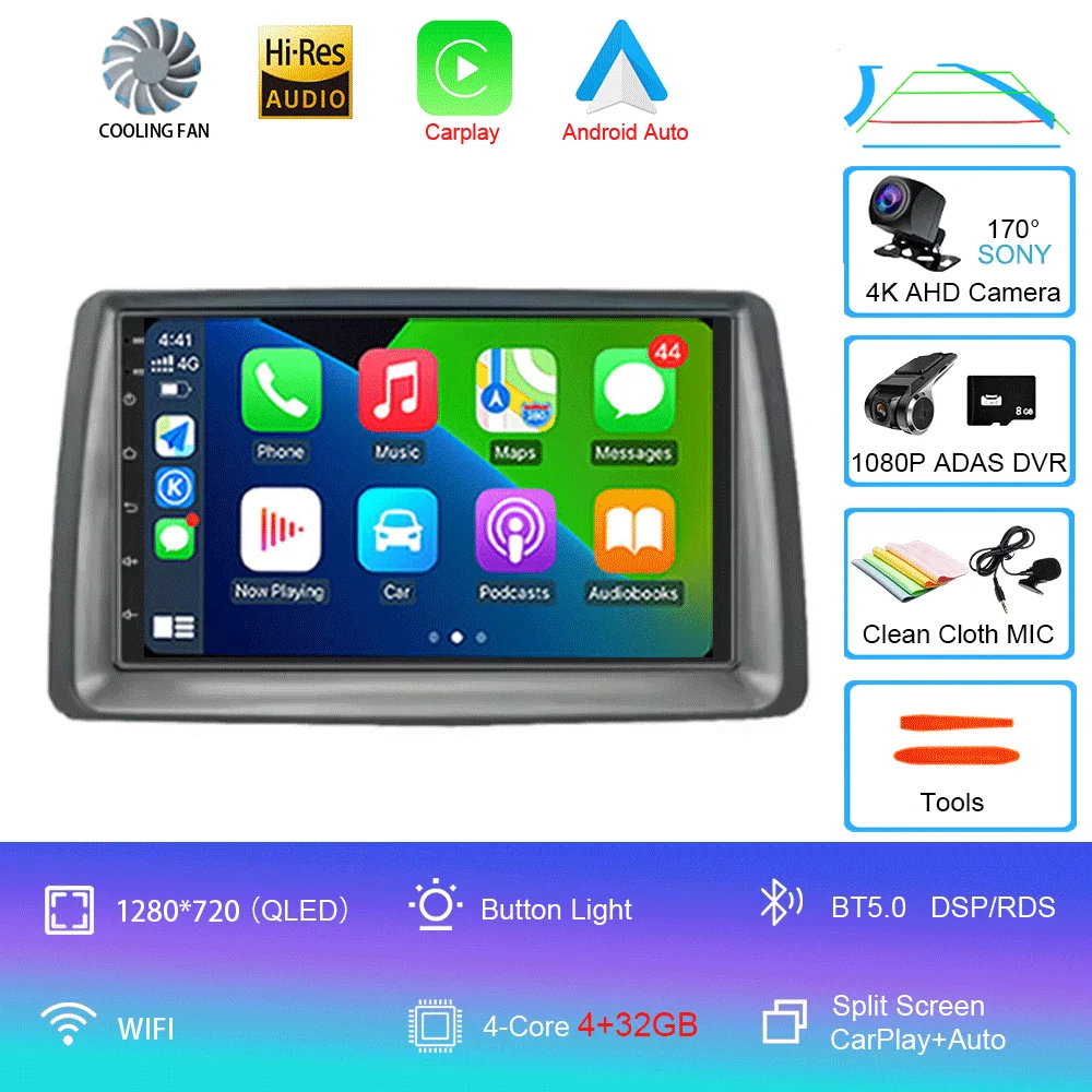 7 inch autoradio Android 16 voor FIAT Panda 2003 2004 2005 2006 2007 - 2012 Stereo Multimedia Speler Navigatie Autoradio Carplay Auto