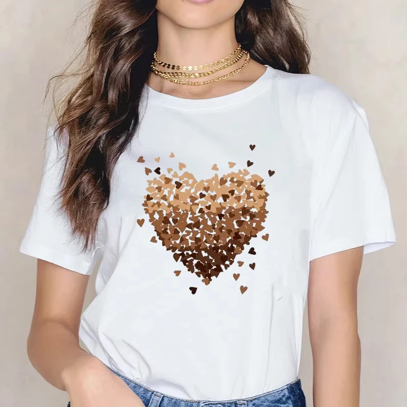 

Love Heart Trend Graphic Women T-shirt Harajuku Summer Casual Short Sleeve T Shirts Female Fashion Y2k Clothing Tops Unisex Tees