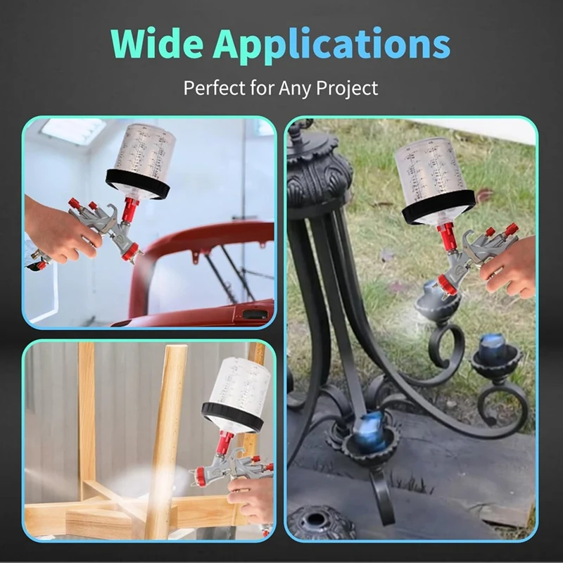 BAAG-Чашка для смешивания краски для автомобильной краски Gunair Spra Guncup с адаптером для чашки, набор 20 унций (600 мл)