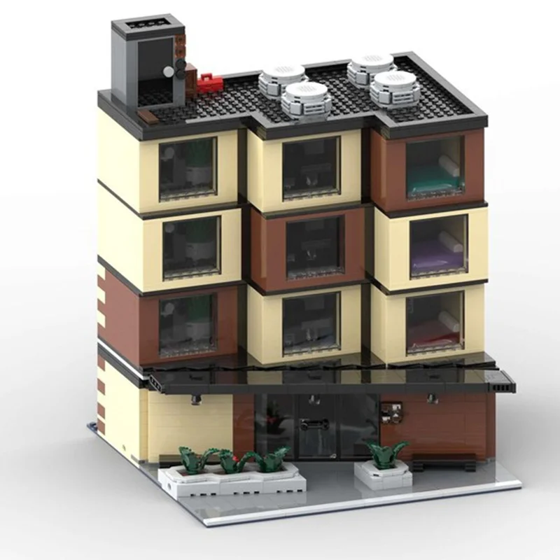 2280 قطعة MOC مقهى سكني وحدات نموذج اللبنات العمارة لتقوم بها بنفسك التعليم الإبداعي هدايا عيد الميلاد لعبة أطفال #2