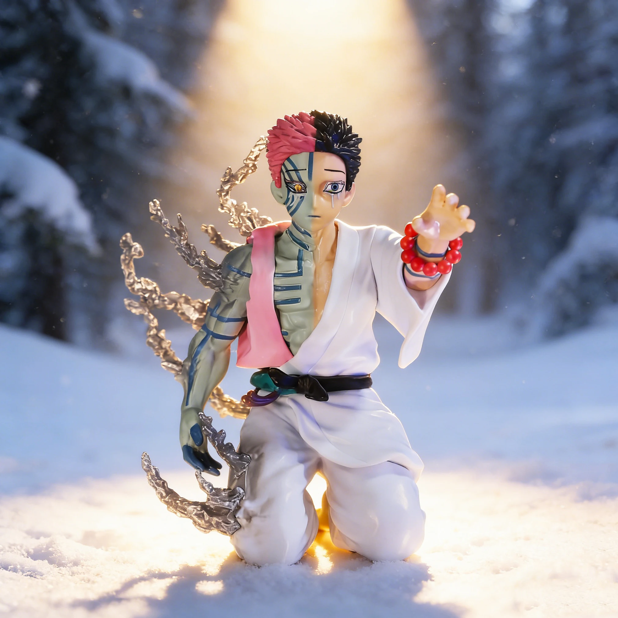 

Фигурка-модель Аказы из «Истребителя демонов: Двенадцать Кизуки: Просьба о прощении перед смертью», Третья Высшая Луна, на коленях, для рабочего стола, подарок