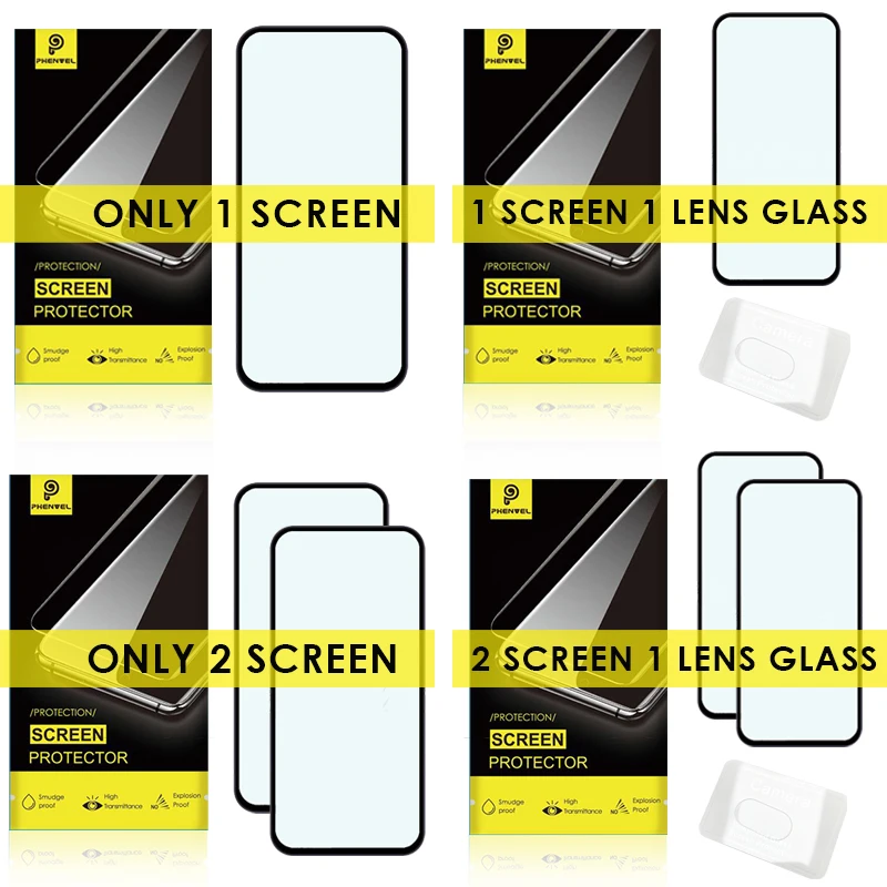 Phenvel Protective Glass For Google Pixel 8A Full Cover Screen Protector For Pixel 8a Tempered Glass Film