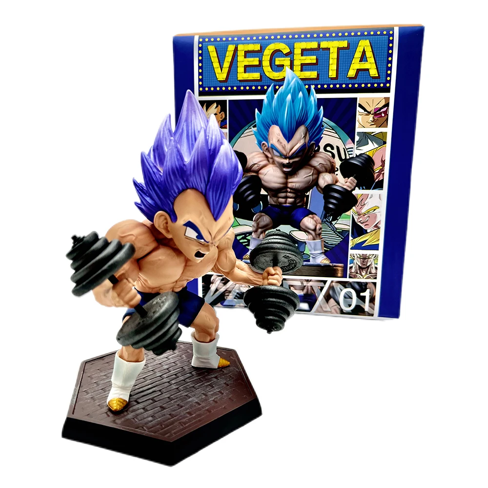 DragonBall Super Saiyan Blue Vegeta Figures Bodybuilding Rare Anime Model Room Decoration Collectible Kids Toy Birthday Gift