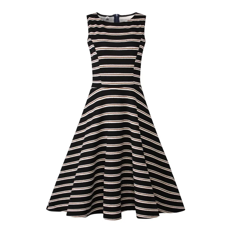Neue Frauen Mode Vintage Swing Kleid Sommer ärmelloses langes Kleid Retro Party Kleider Vestidos Verano