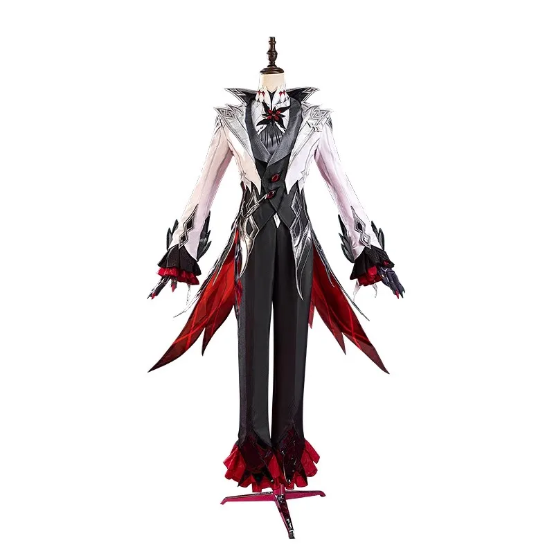 COS-KiKi Genshin Impact Arlecchino Fatui 임원 게임 정장 화려한 코스프레 의상 할로윈 파티 복장 여성 XS-3XL