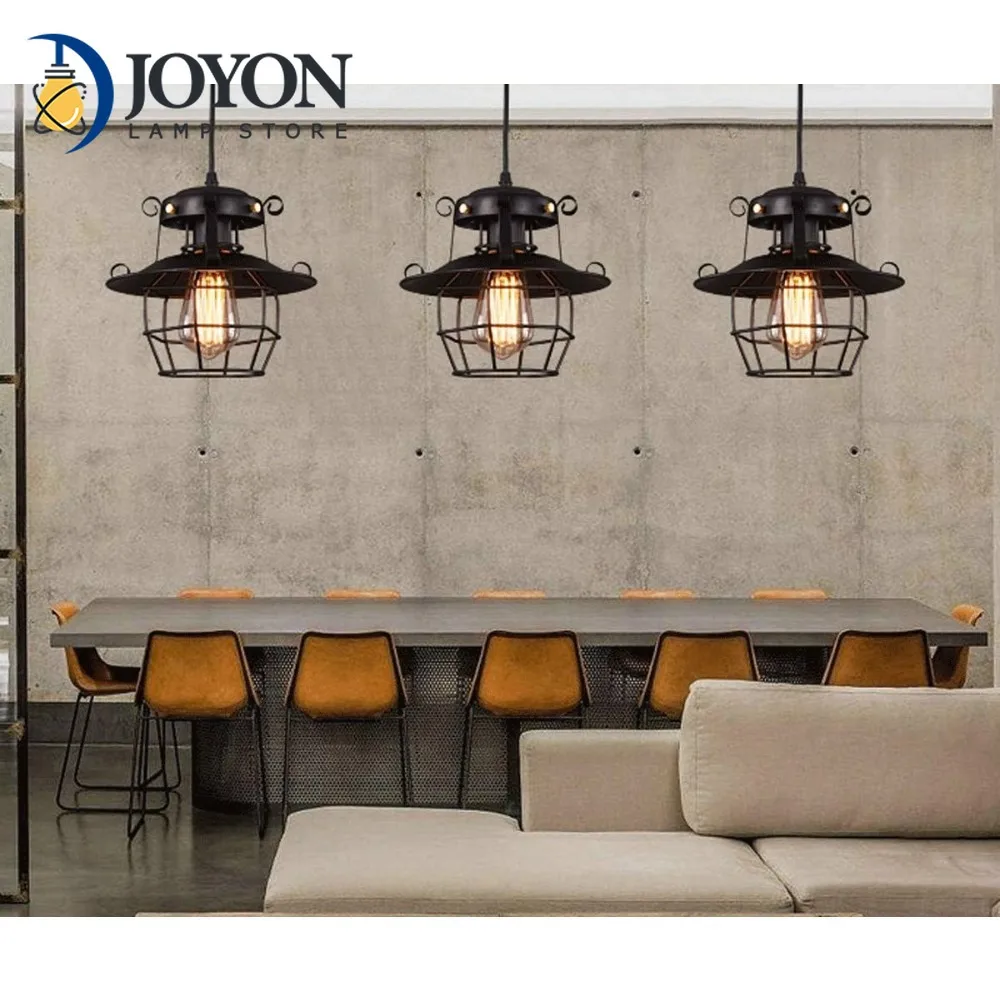 

Retro Industrial Pendant Light Black Vintage Hanging Lamp E27 Light Fixtures for Kitchen Island Foyer Hallway Bedroom Entryway