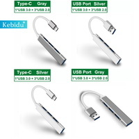 Kebidu Type C USB 3.0 OTG HUB 2.0 4 in 1 Port Multi Splitter hub cover Quick Charger Adapter for Macbook Pro XIAOMI laptop HUB