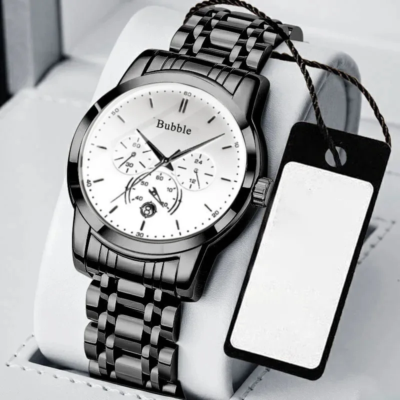 

Men's Watch Brand Workplace Business Watch Waterproof Calendar Steel Band Glow Men's Clock Reloj V109