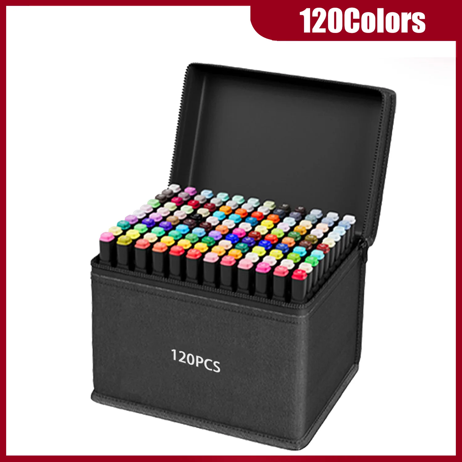 24-262 kleuren alcoholtekening markers Dual Tip permanente kunstschets markers voor illustratie schoolbenodigdheden kerstcadeaus
