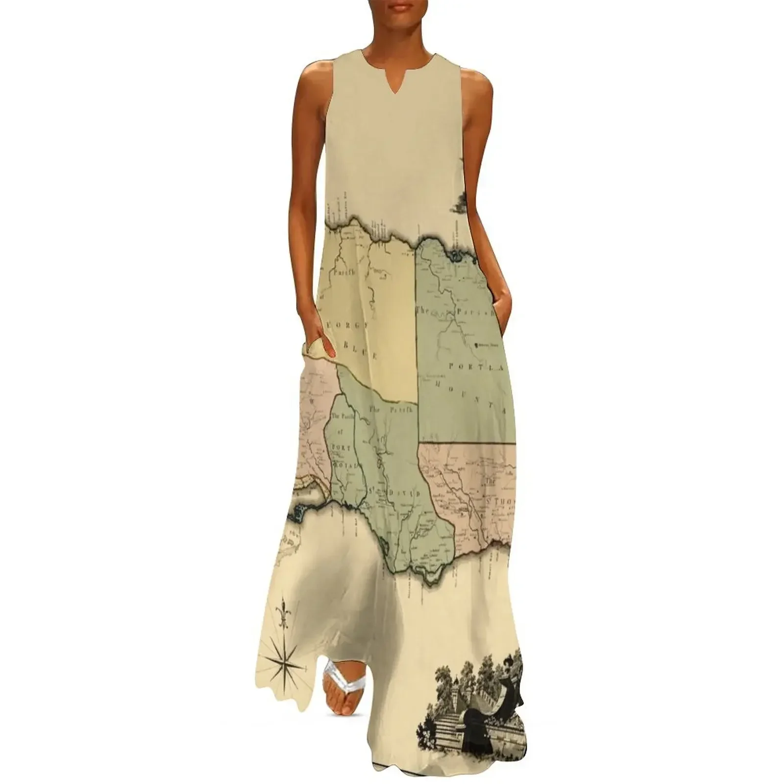 

Map Of Jamaica 1763 Long Dress clothes for woman loose summer dress elegant party dresses for women 2025 Dresses Dress