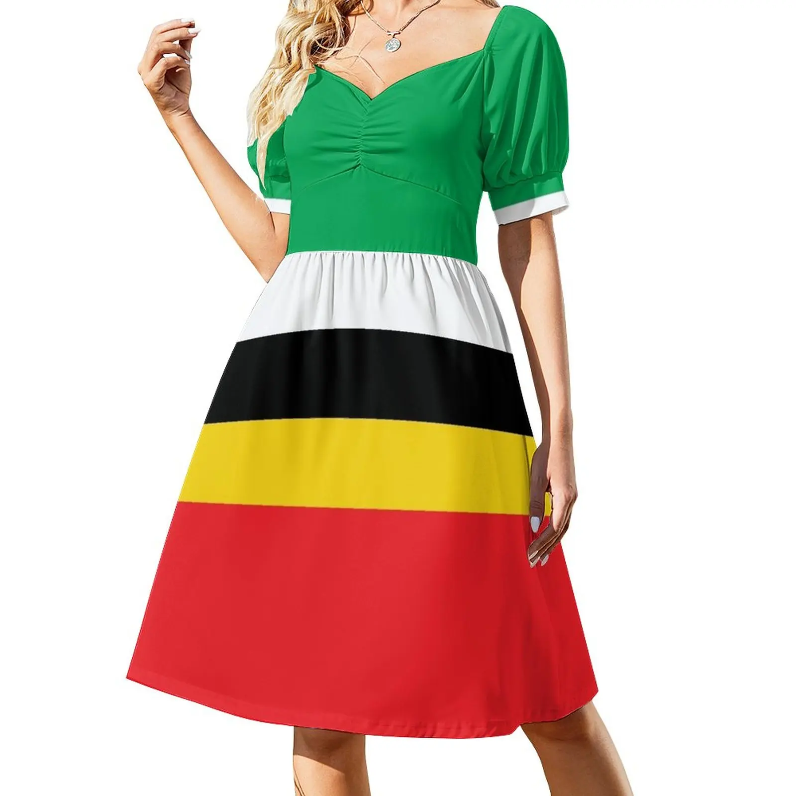 St Kitts and Nevis Colour Block National colours Dress Bride dresses summer dress for women 2023 summer dress daily