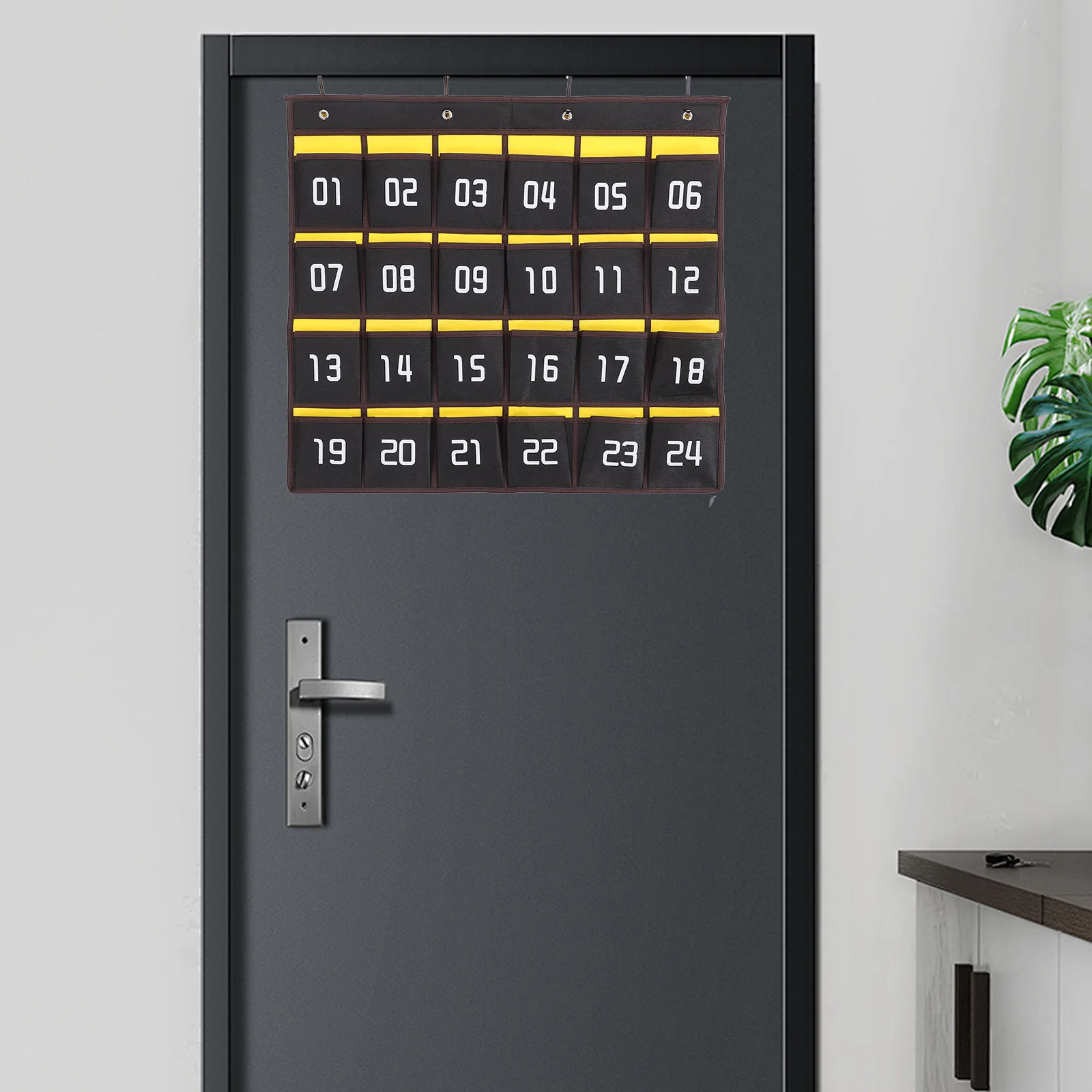 متعددة الوظائف الهاتف حقيبة التخزين الجدار شنقا المنظم للجوارب والمجوهرات العناصر الصغيرة فوق الباب حامل الجيب الفصول الدراسية #6