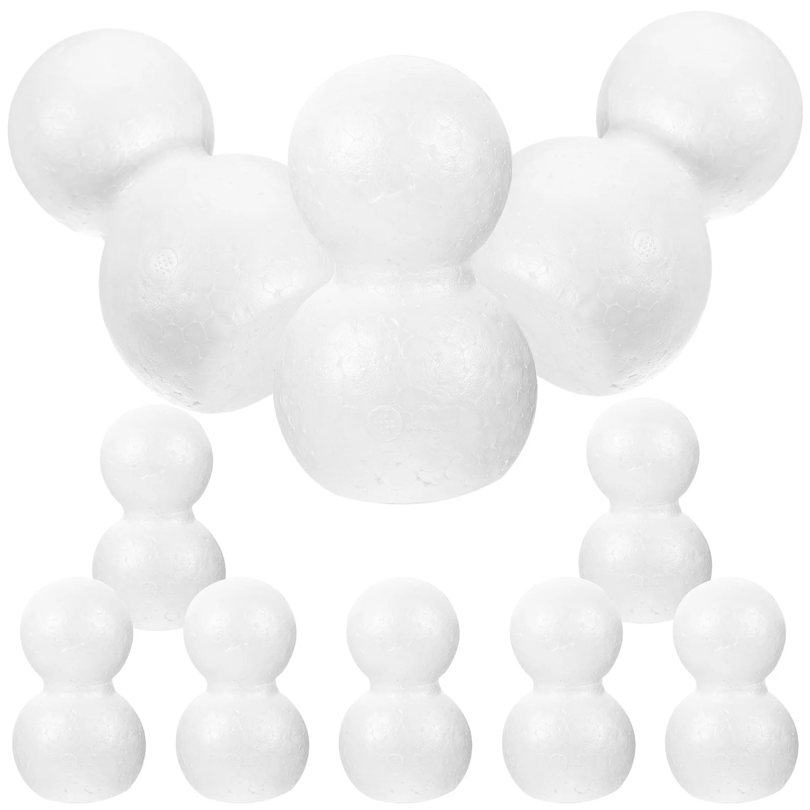 

10pcs Diy Craft Material White Foam Polystyrene Diy Balls Balls For Kids Painting Xmas Ornament Making Handicrafts Props