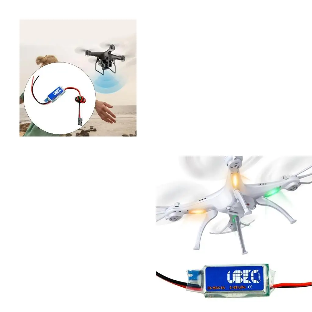  3A Switch Mode UBEC Output 5V 6V Full Shielding Antijamming Switching Regulator 2-6S Lipo for RC Helicopter