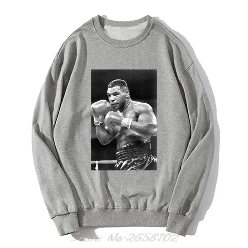 Fashion Mike Tyson Poster Printed Casual Hoodie Retro Popular Design Men O-neck Sweatshirt Unisex Sweater Harajuku Streetwear