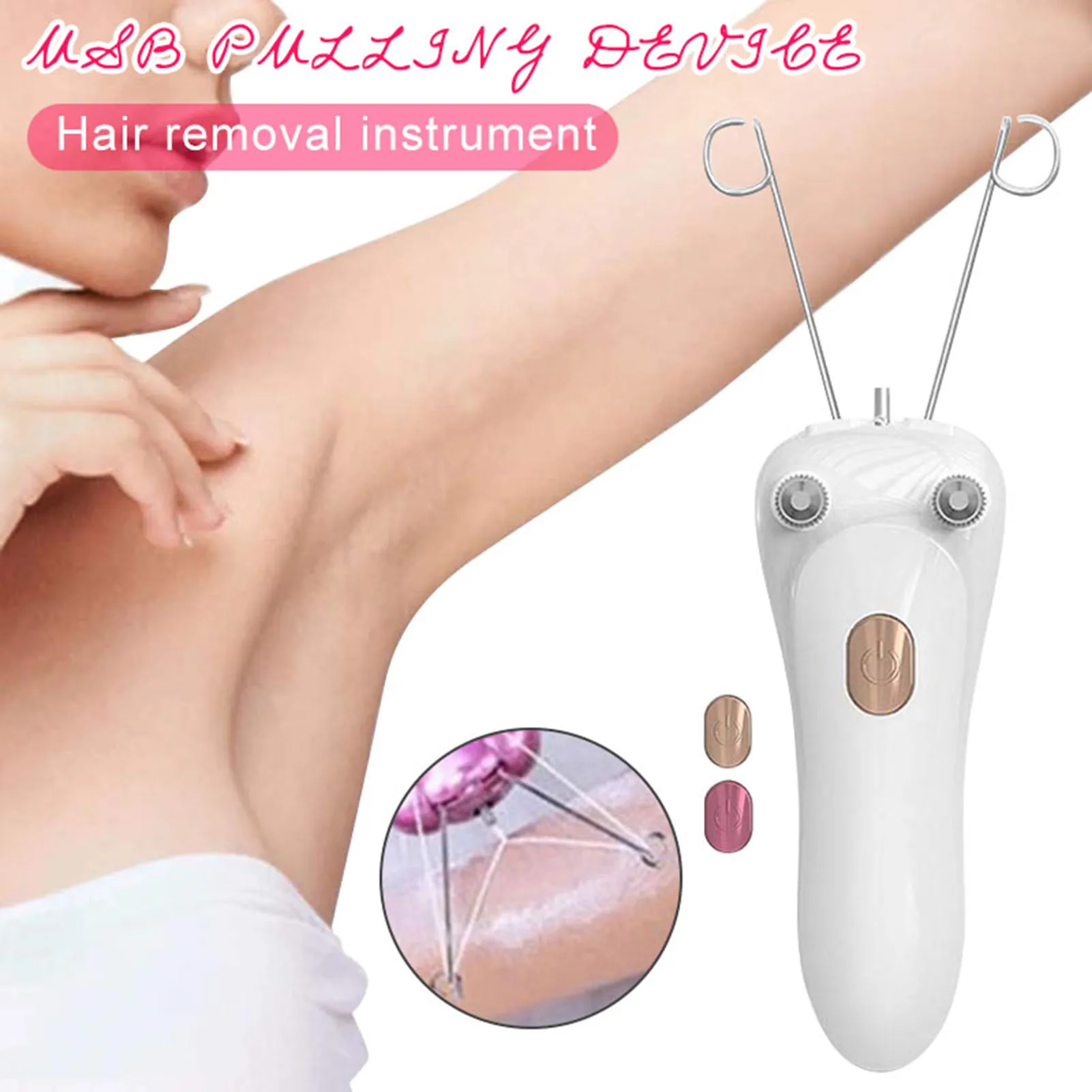 

Women Electric Epilator Body Facial Hair Removal Defeatherer Cotton Thread Depilator Lady Shaver Face Hair Remover Beauty Tool