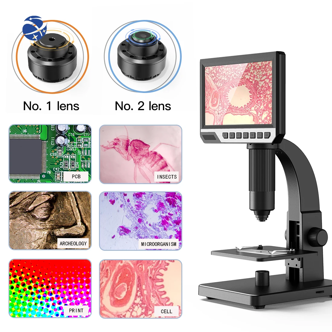 Aleezi 315 Handheld Microscoop Camera Industriële 7 Inch Lcd Digitale Laboratoriummicroscoop Voor Pcb-Inspectie