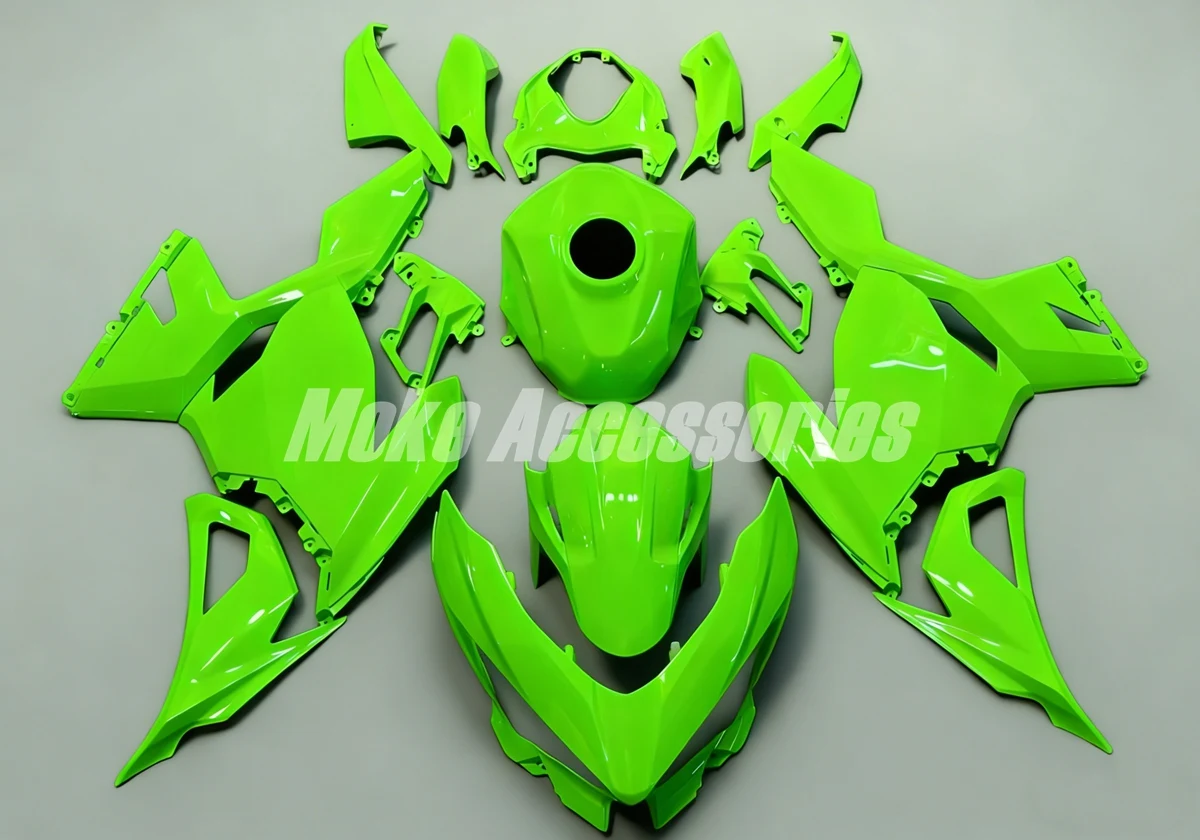 

Комплект обтекателей для Ninja 400 2018-2023, высококачественный комплект кузовных деталей из ABS-пластика, зеленый цвет