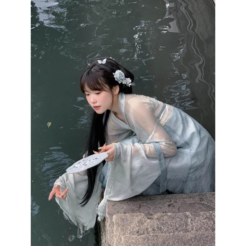 Tang-made Hanfu women's chest-length skirt is beautiful, spring and summer new daily cold suit