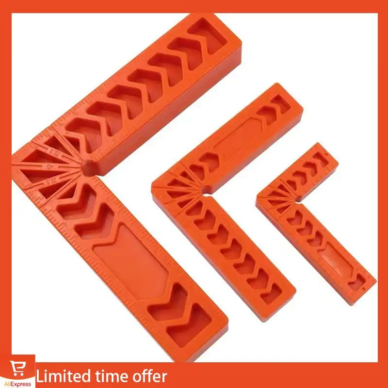 Fresh 3PCS Right-Angle Positioning Ruler 90 Degree Angle Ruler Carpenter's Marking Auxiliary Tool L-Type Fixed Tool Locator