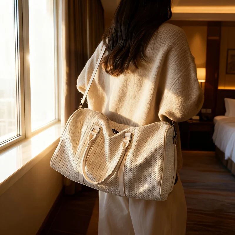 

Дорожная сумка большой вместимости, портативная сумка для выходных с регулируемым плечевым ремнем, универсальная спортивная сумка для фитнеса