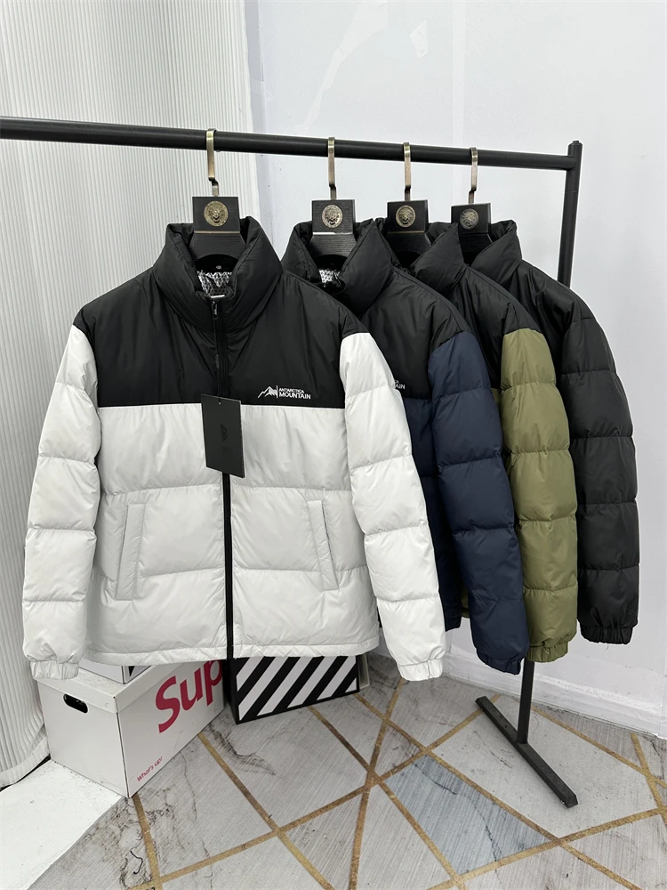 

Faionable aphene Heat Retaining 90 White Du down Stand Collar Bread Sle Jaet Men's Outerwear Urban Sle Zipper Clo...