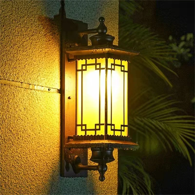 COLIN lampu dekorasi dinding luar ruangan, lampu Dekorasi balkon rumah Retro tahan air klasik LED sconce dinding luar ruangan