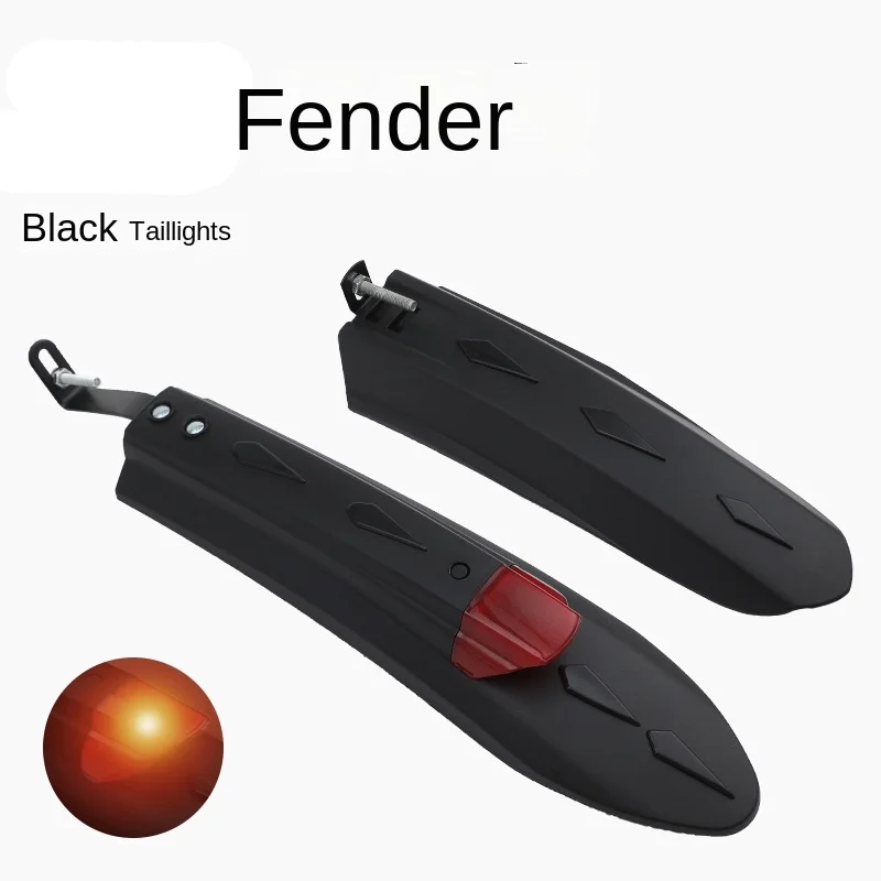 2pcs Bicycle Fender Universal Mountain Road Bike Front/Rear Mudguard Wings Fender Tire Guard with Tailight MTB Cycling Fenders