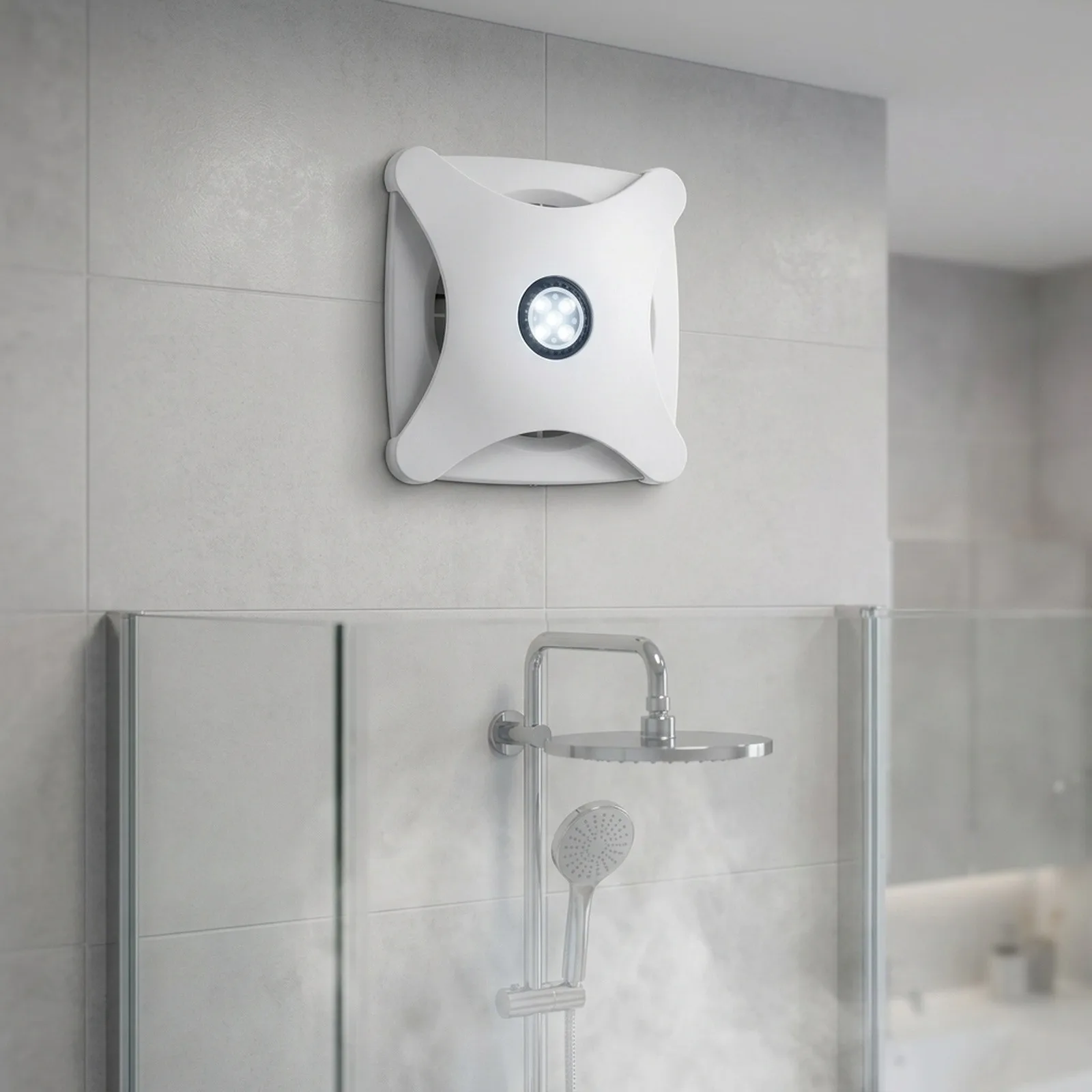 Contemporary Bathroom Ceiling Ventilation Fan with LED Light Silent for Air Vent for exhaust for a Clean and Free