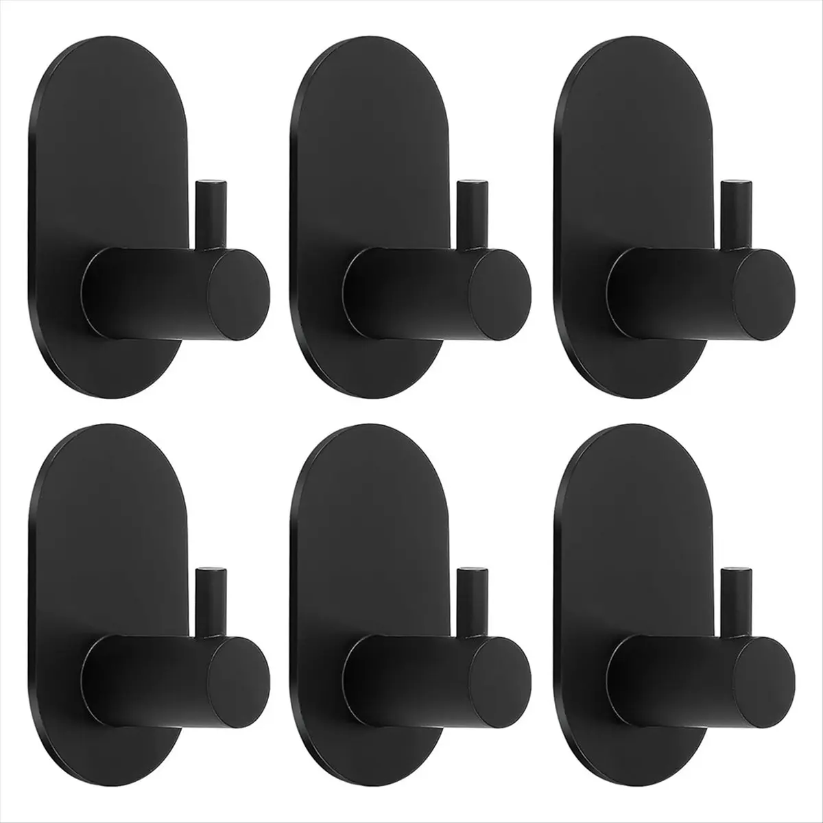 A56K 6PCS Self Adhesive Hooks Heavy Duty Adhesive Towel Wall Shower Hook for Bathrooms Door Coat Hook Hangers Stick on Hooks