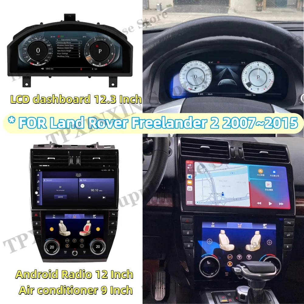 For Land Rover Freelander 2 2007~2015 LCD Digital instrument Cluster odometer Tachometer instrument Cluster Android Auto Carplay