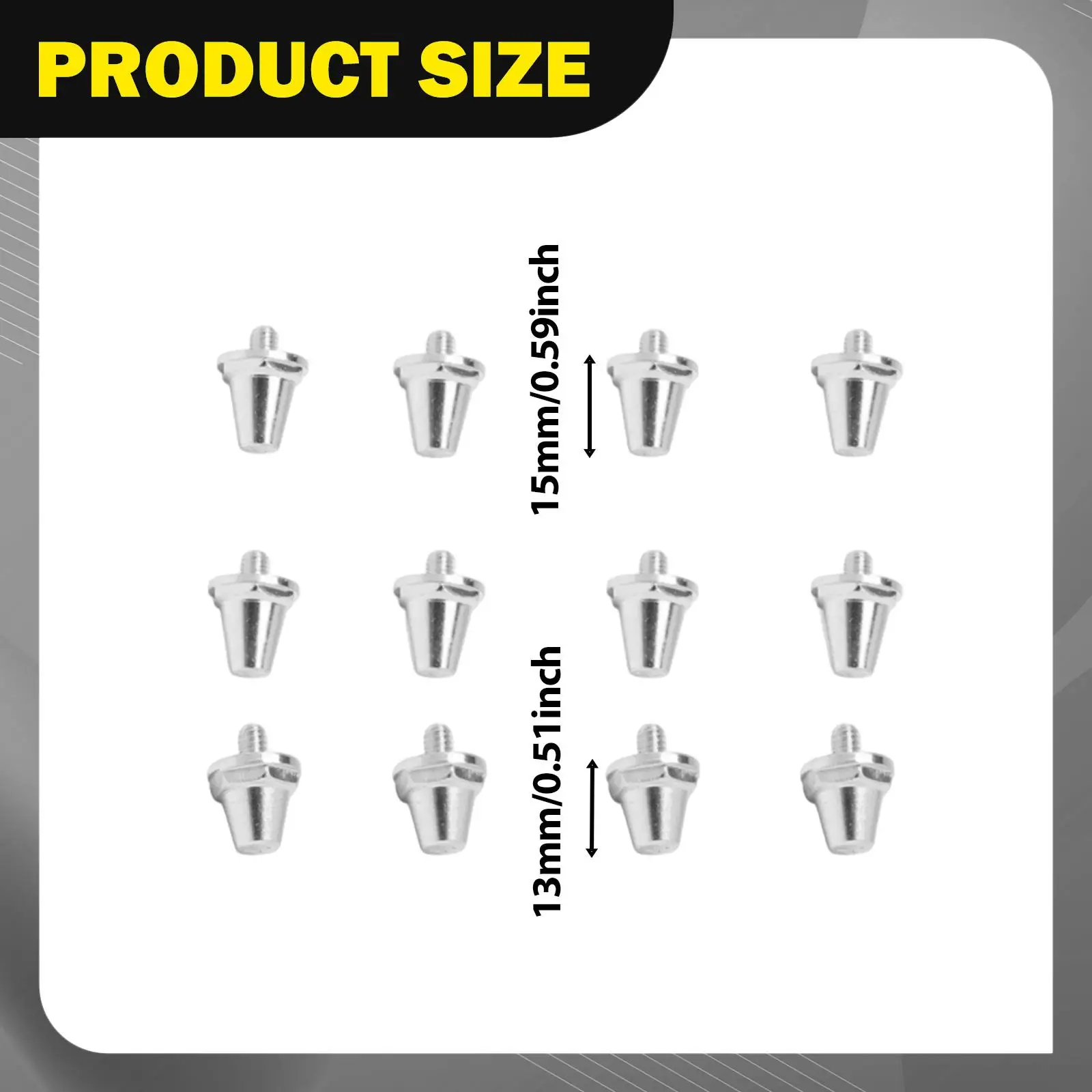 

Replacement Football Shoe Spikes Sturdy Aluminum Alloy Studs Set for Soccer Field Athletic Use