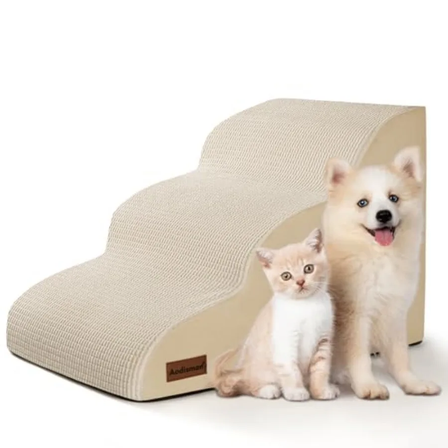 

Step Dog Ramp and Stairs for Sofa and Chair - Non-Slip Sturdy Pet Steps for Small Dogs and Cats, 1.7" H