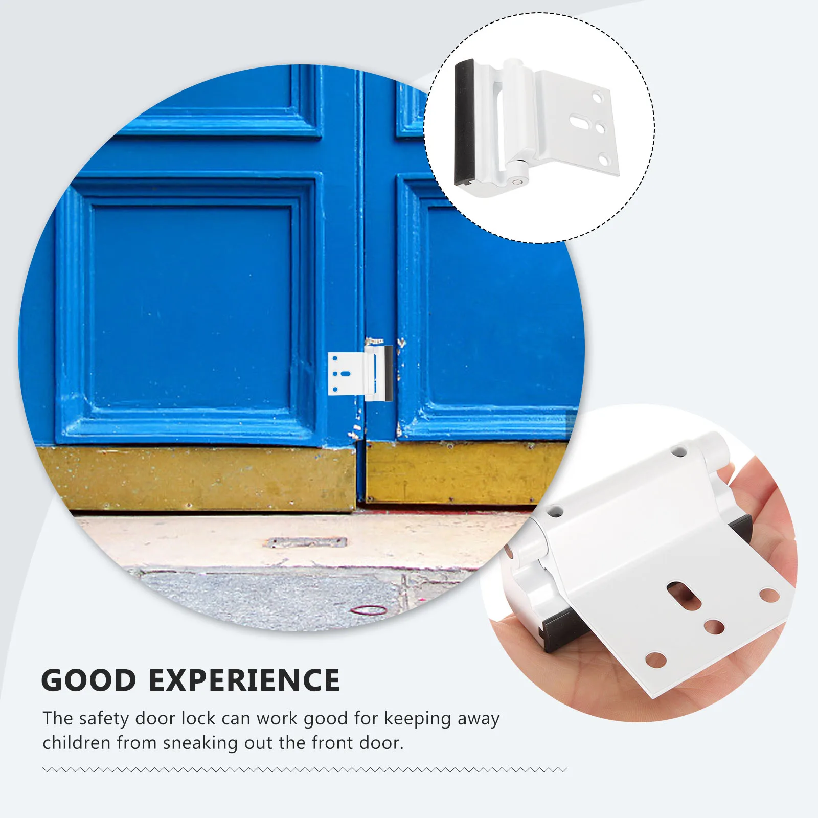 

1Set Safety Door Lock Sturdy Metal Latch for Inside Door Security Reinforcement Child Safety Lock for Home and Apartment Use