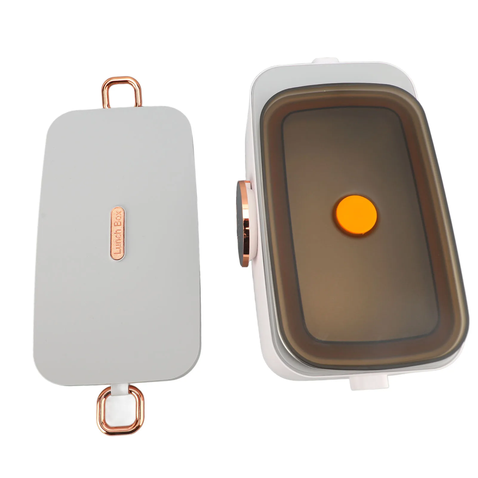 Electric Lunch Box 1L Capacity USB Rechargeable Portable Cordless Heated Lunch Box for Office Travel Car