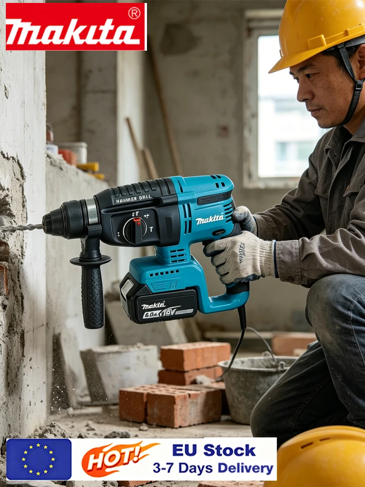 Makita DHR242 26MM Akku-Bohrhammer Bürstenloser Elektrohammer 18V Lithium-Akku Kabellose Bohrmaschine für Makita 18V Elektrowerkzeuge ﻿