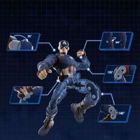 I lager Original BLOKEES Aciton Figur Captain America Thor Iron Man MK85 Tony Stark Ledrörlig Filmdocka Monteringsleksaker 8 best sales Kapten Amerikas actionfigur - №5