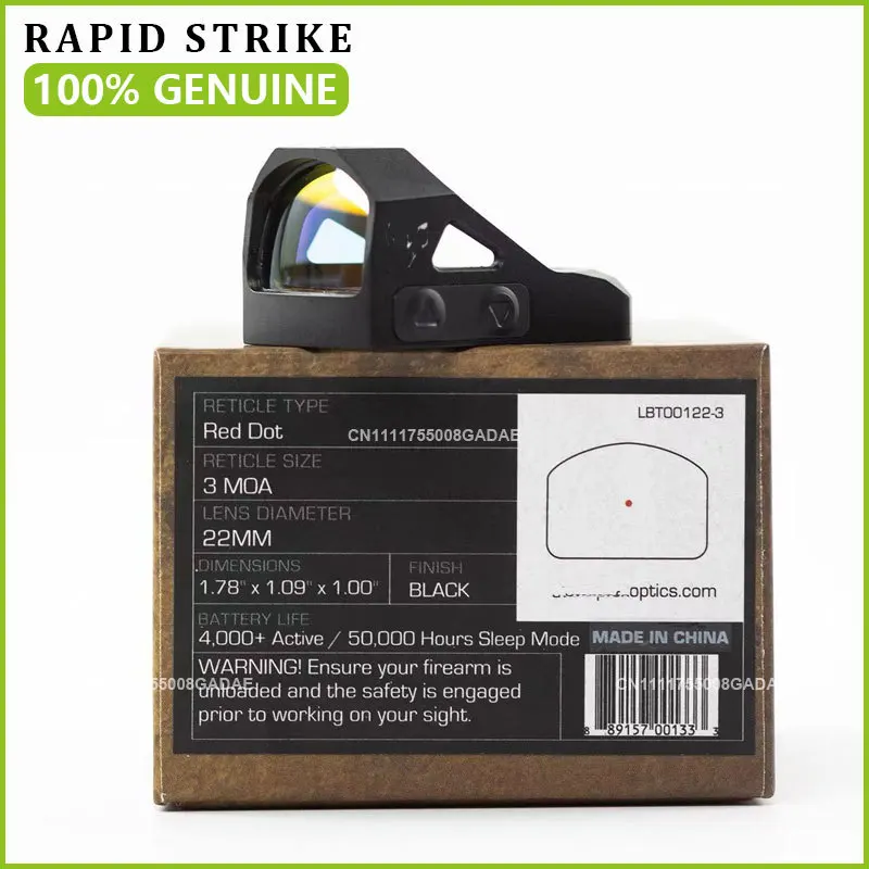 【GENUINE】LIBERTY 1×22MM Red Dot Sight 3 MOA RM* Footprint Compact Pistol Handgun Reflex Optic Sight Scope /LBT00122-3